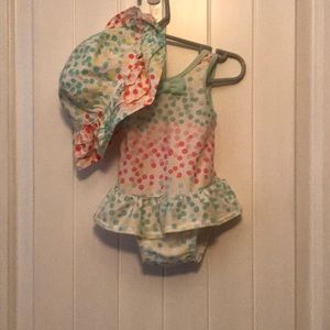 Bathing Suit and Matching Hat